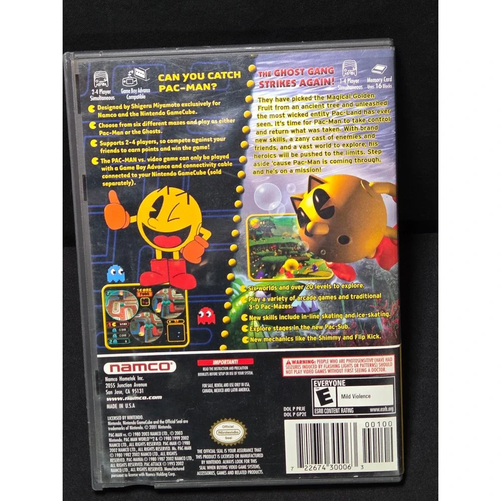 Nintendo‎ GameCube Pac-Man vs Pac-Man world 2 Player's Choice Bundle CIB